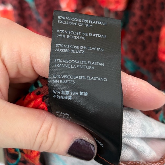 Free People Retro Romance Midi Dress Leopard Floral Chocolate Size Small - Picture 5 of 8